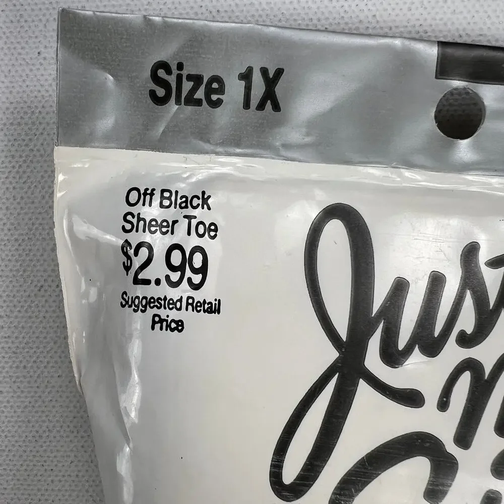 Just My Size Silky Sheer Pantyhose in Off Black - Size 1X